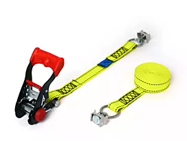 Todas Cinta de amarre - 800kg - 3,5m - 25mm - De 2 partes - Para rieles L-track - Amarillo