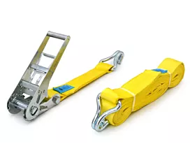 10t - Estándar Cinta de amarre - 10T - 6m - 75mm - de 2 partes - Ganchos cerrados - Amarillo 10t - Estándar Cinta de amarre - 10T - 6m - 75mm - de 2 partes - Ganchos cerrados - Amarillo