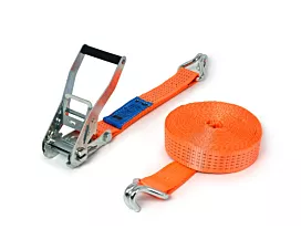 Todas Cinta de amarre - 5T - 9m - 50mm - de 2 partes - ganchos cerrados - Naranja