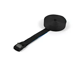 Negro - Sin fin Cinta de amarre - 250kg - 25mm - En 1 parte - Hebilla - Negro + etiqueta propia