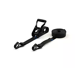 2,5t - Estándar Cinta de amarre - 2,5T - 35mm - de 2 partes - tensor - Negro + etiqueta propia