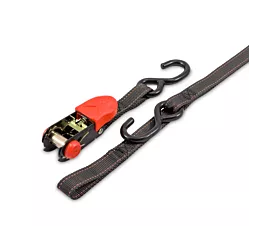 Todas Cinta de amarre - 800kg - 2,06m - 25mm - de 2 partes - ganchos S - Transporte de motocicletas - Negro